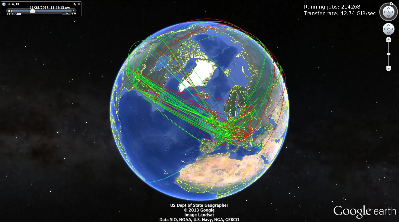 Live WLCG map